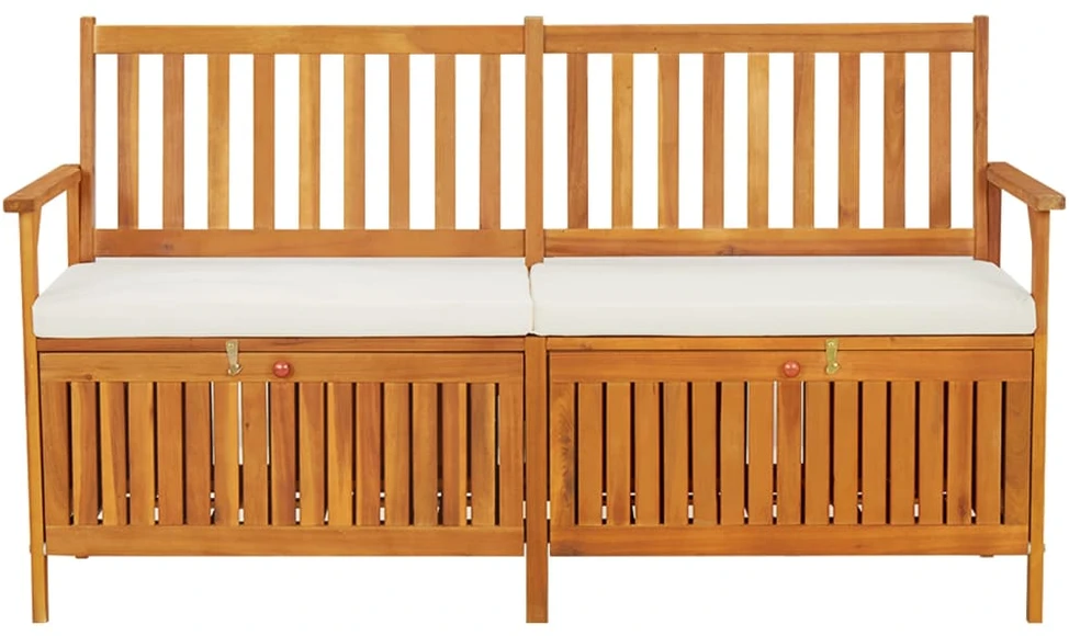 Suoliukas-daiktadėžė su palvėle, 170cm, akacijos mediena