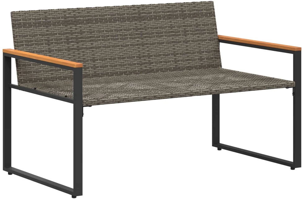 suoliukas Pilka ir tamsiai mėlyna 115 x 65 x 72 cm Ratanas