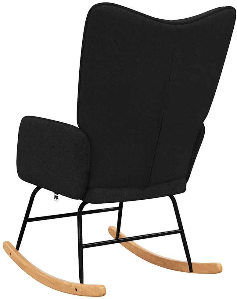 Supama kėdė, juodos spalvos, audinys