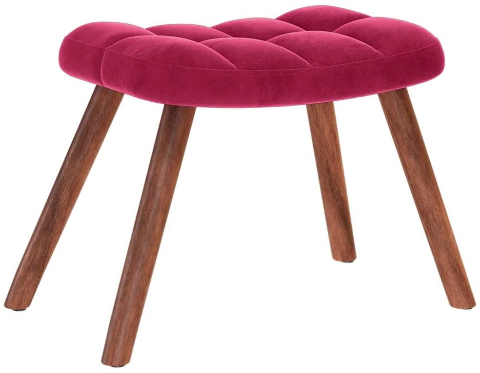 supama kėdė su taburete Wine Raudona Velvet