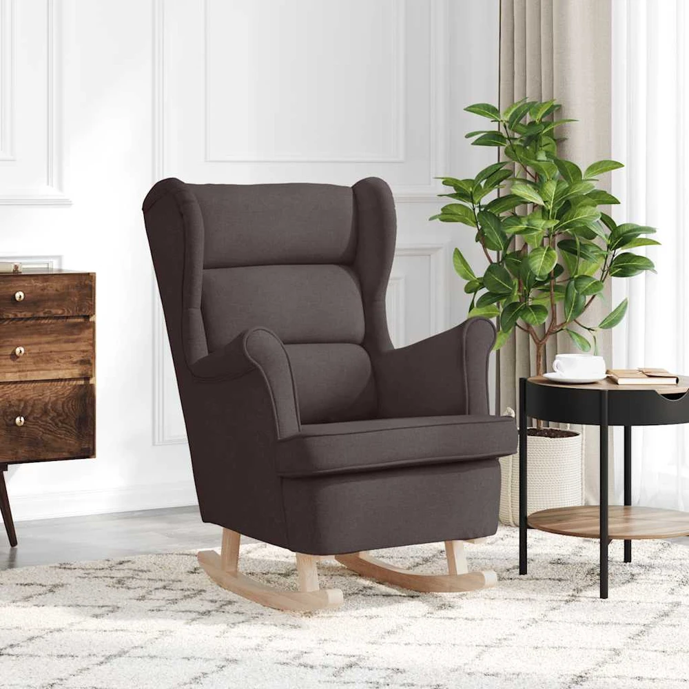 Fotelis Supama kėdė Tamsiai ruda 74x90x102 cm Audinys