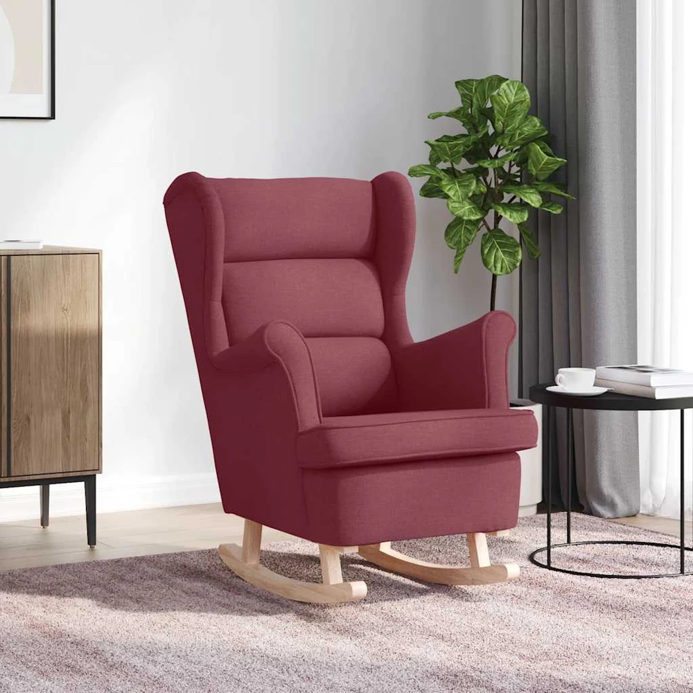 Fotelis Supama kėdė Vyno raudona 74x90x102 cm Audinys