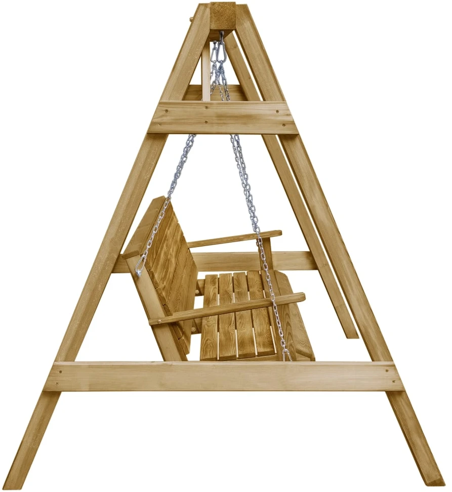 Supamas suoliukas, 205x150x157cm, impregnuota pušies mediena