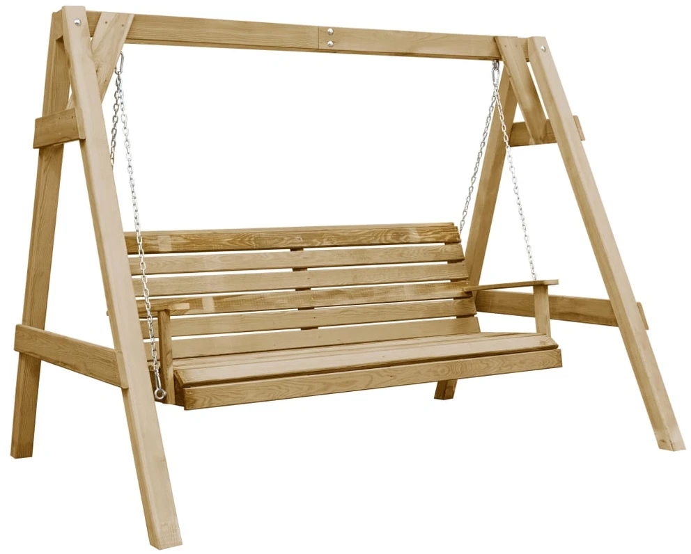 Supamas suoliukas, 205x150x157cm, impregnuota pušies mediena