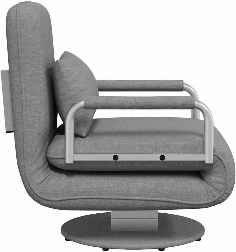 Supamoji kėdė ir sofa-lova, šviesiai pilka, audinys