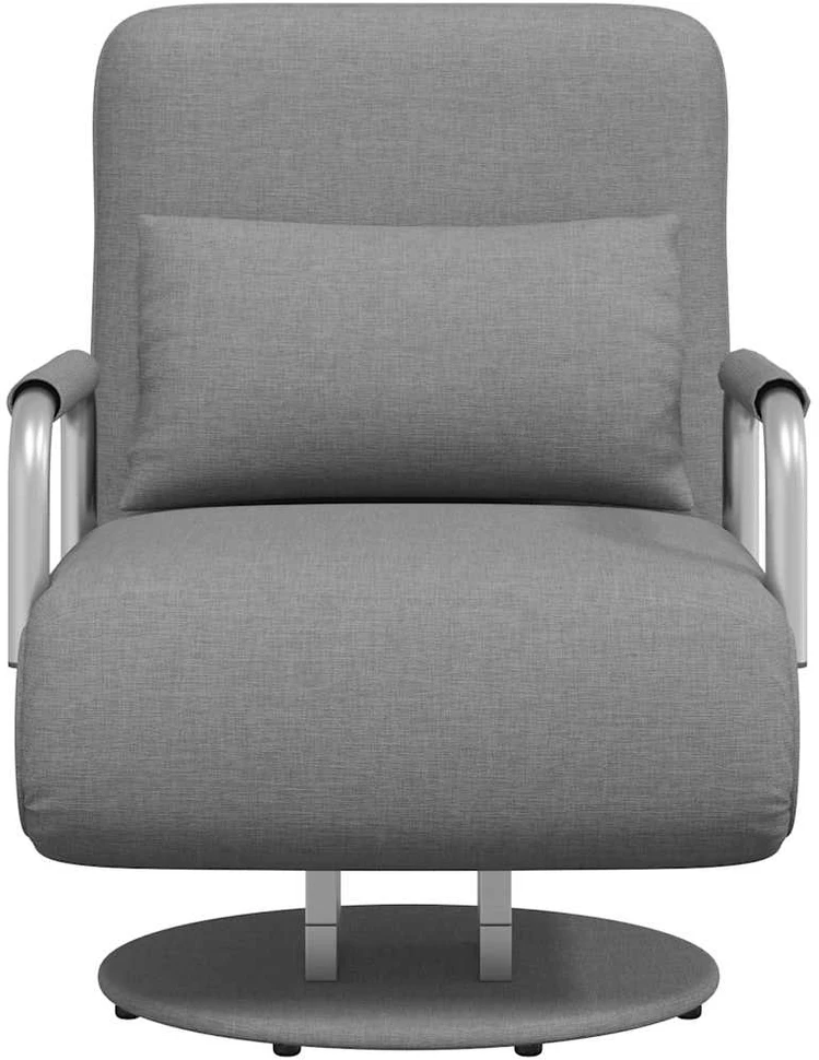 Supamoji kėdė ir sofa-lova, šviesiai pilka, audinys