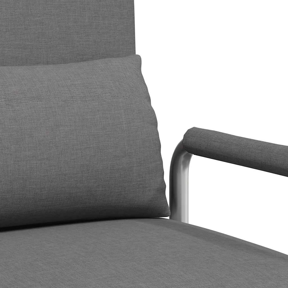Supamoji kėdė ir sofa-lova, tamsiai pilka, audinys