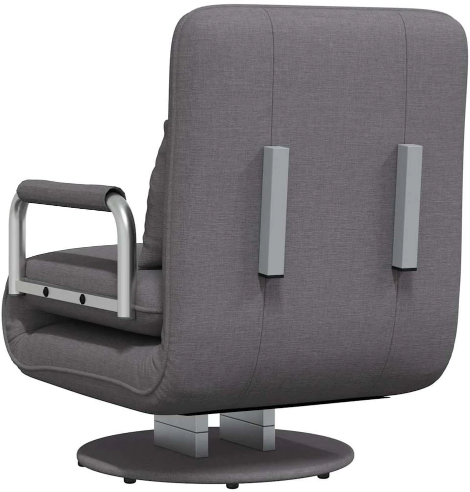 Supamoji kėdė ir sofa-lova, tamsiai pilka, audinys