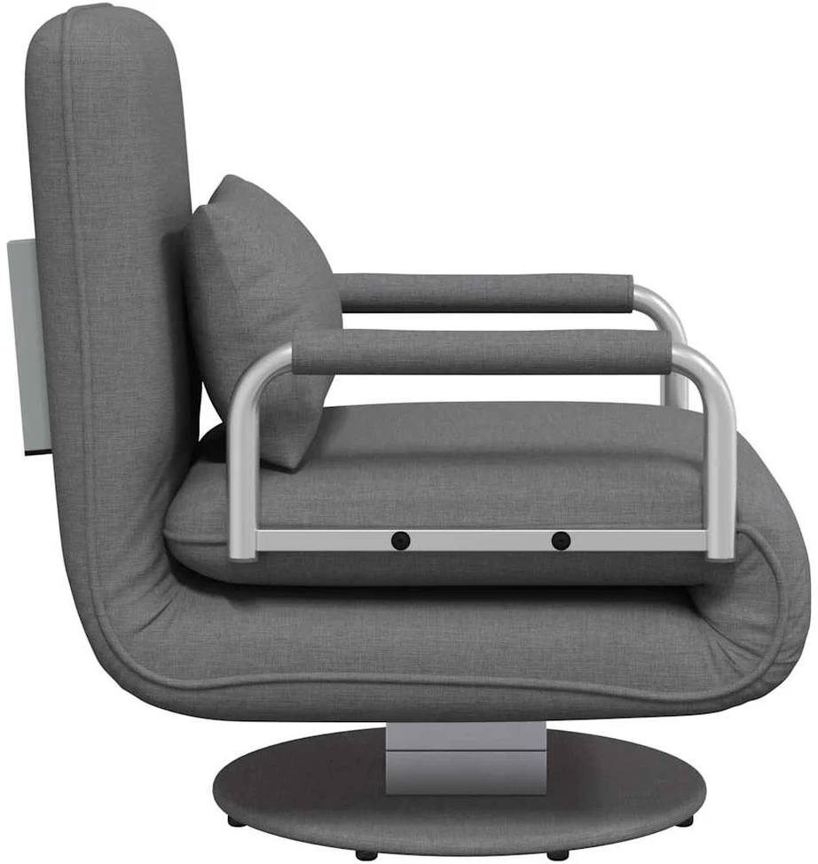 Supamoji kėdė ir sofa-lova, tamsiai pilka, audinys