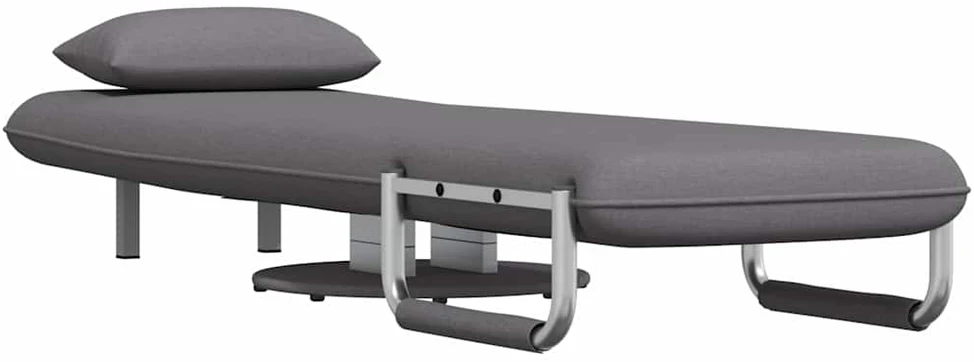 Supamoji kėdė ir sofa-lova, tamsiai pilka, audinys