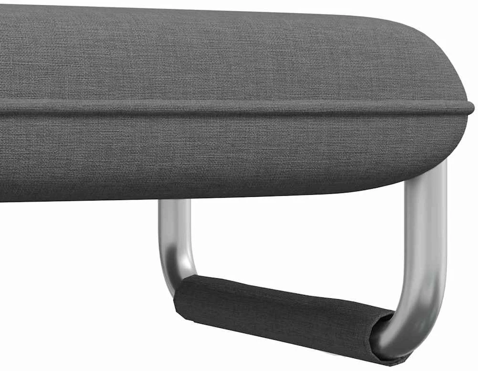 Supamoji kėdė ir sofa-lova, tamsiai pilka, audinys