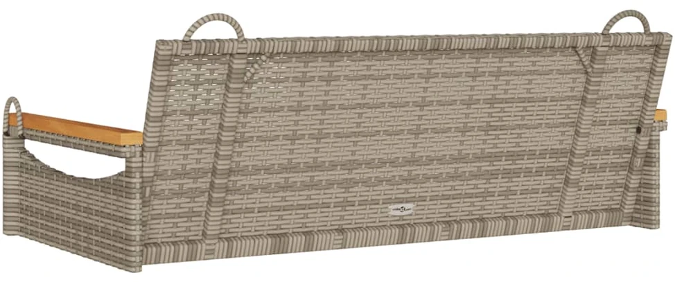 Sūpynės-suoliukas, pilkos spalvos, 109x62x40cm, poliratanas