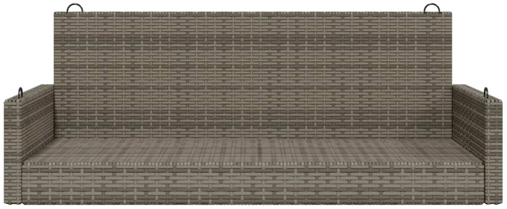Sūpynės-suoliukas, pilkos spalvos, 119x56x48cm, poliratanas