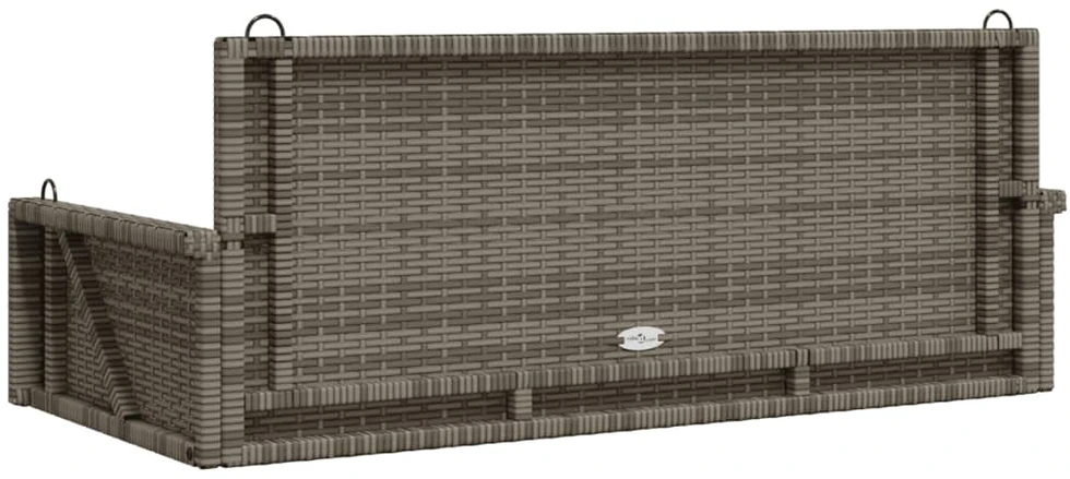 Sūpynės-suoliukas, pilkos spalvos, 119x56x48cm, poliratanas