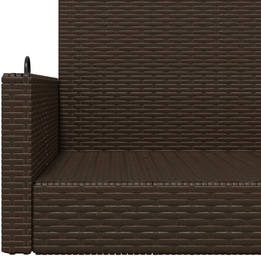 Sūpynės-suoliukas, rudos spalvos, 119x56x48cm, poliratanas