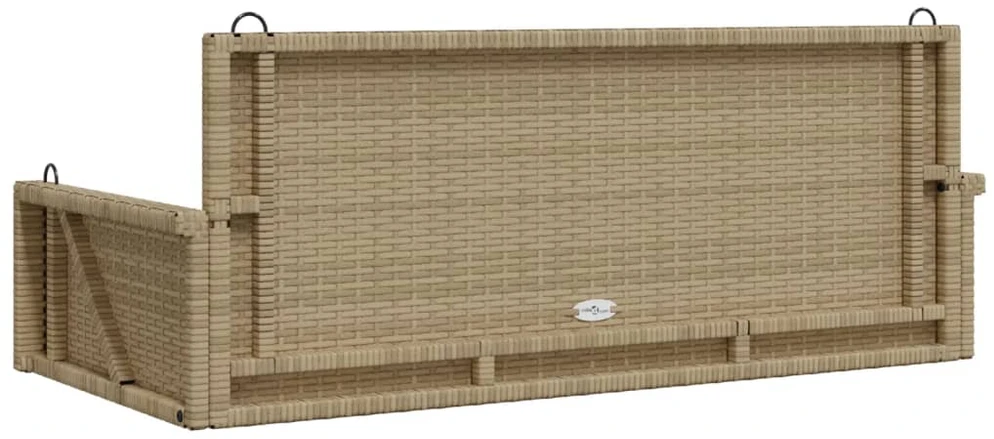Sūpynės-suoliukas, smėlio spalvos, 119x56x48cm, poliratanas