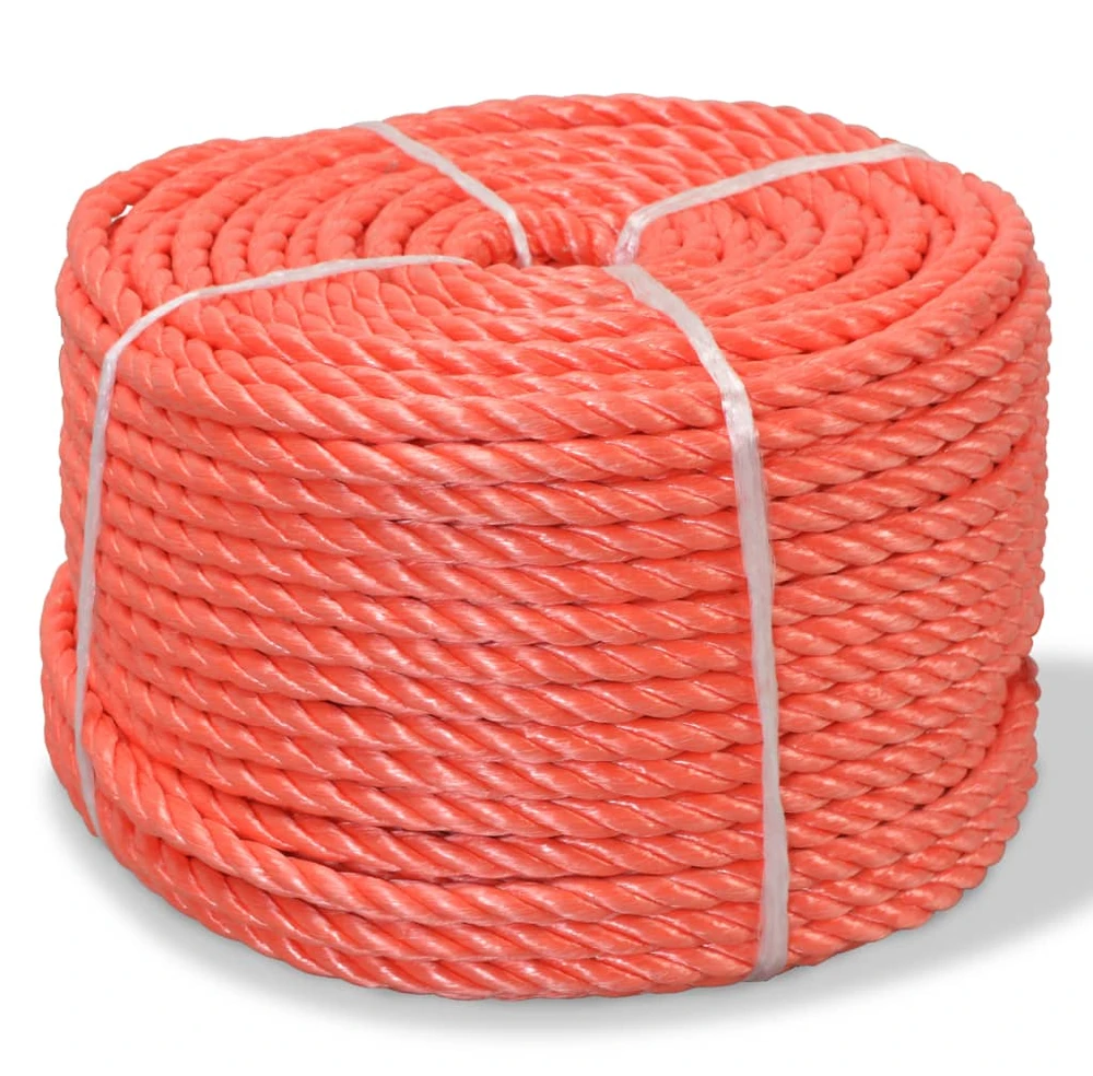 Susukta virvė, oranžinė, 500m, polipropilenas, 10mm