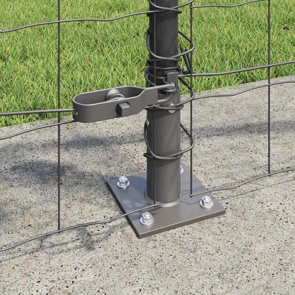 Eurų tvora su betono baze 10 x 1 m PVC dengtas plienas Pilka