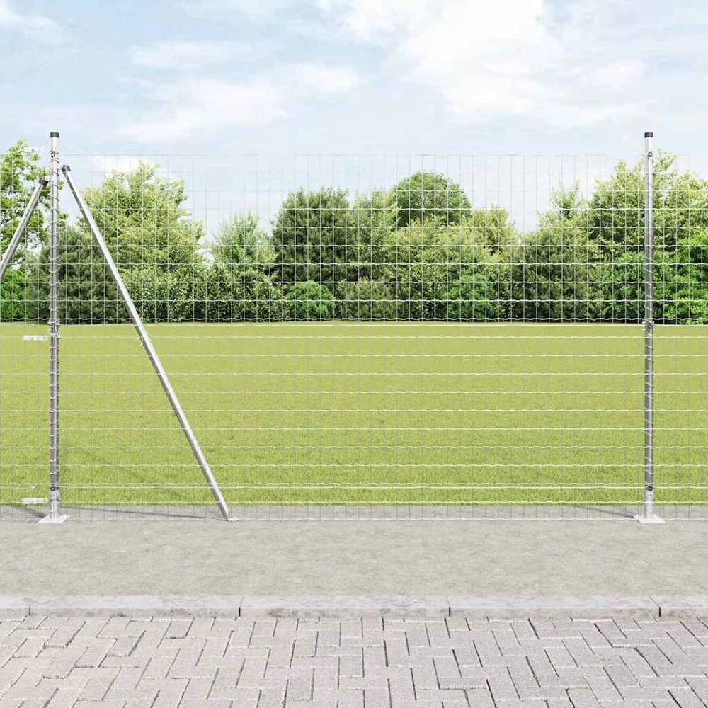 Lauko Euro tvoros su betono pagrindu 10 x 1,4 m Sidabrinė