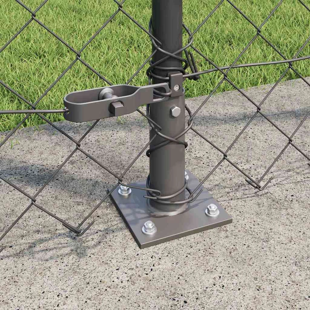 Grandininė tvora su betono baze 10 x 1,5 m PVC dengtas plienas