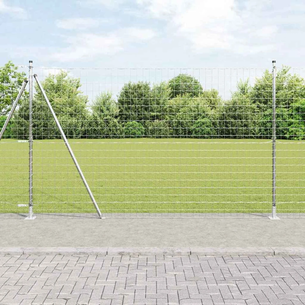 Lauko Euro tvoros su betono pagrindu 10 x 1,5 m Sidabrinė