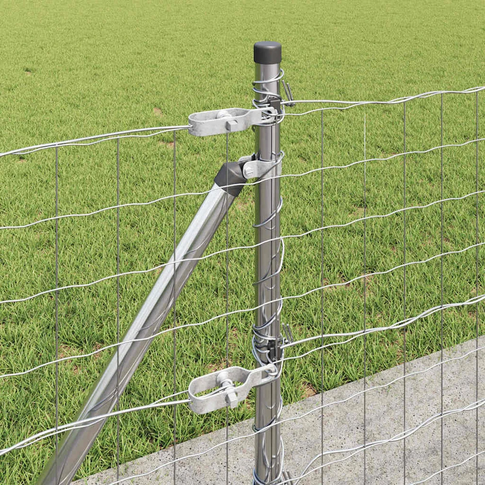 Lauko Euro tvoros su betono pagrindu 50 x 0,6 m Sidabrinė