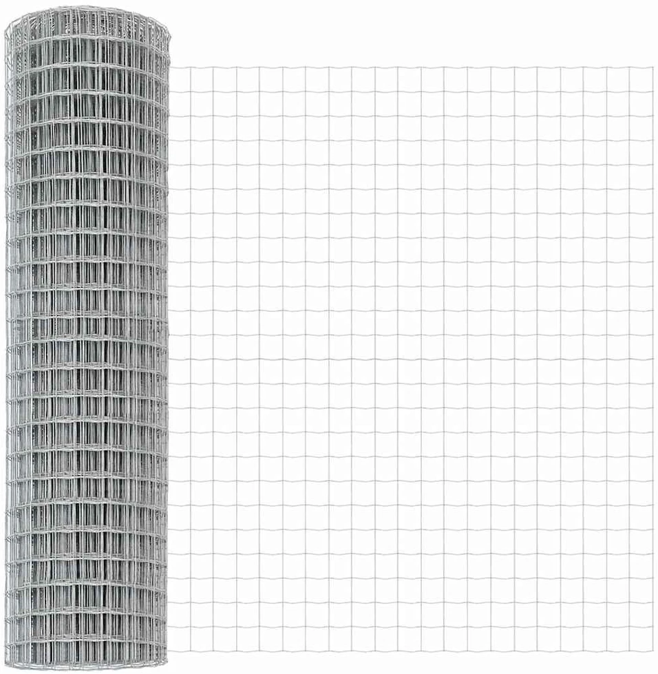 Lauko Euro tvoros su betono pagrindu 10 x 1,2 m Sidabrinė