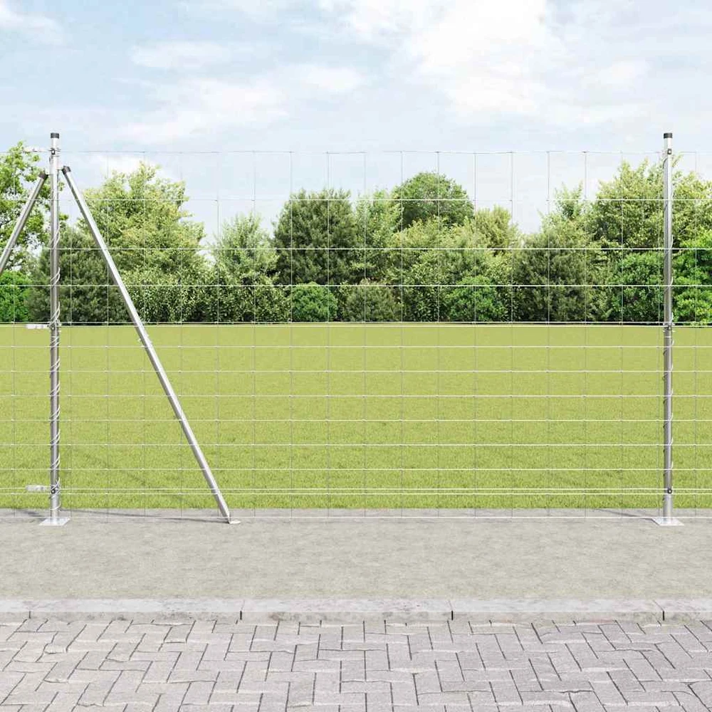 Suvirinta vielos tvora su betono baze 25 x 1,5 m Sidabrinė
