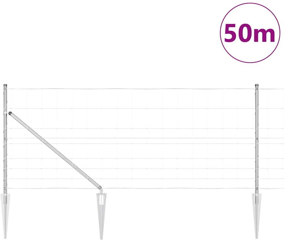 Suvirintas vielinis tvoras su smailiais galais 50 x 1 m