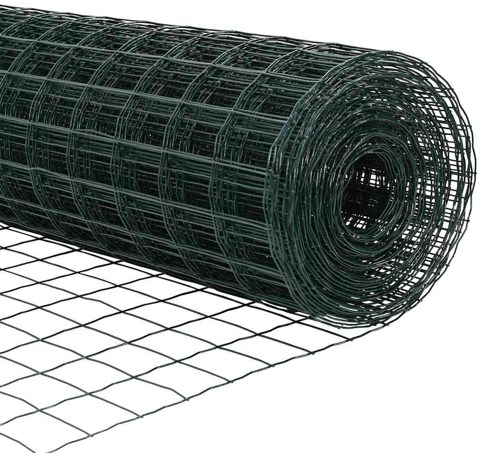 Euro tvora su smeigėmis 25 x 1 m PVC dengtas plienas Žalia