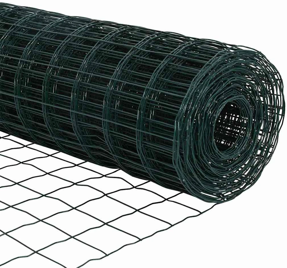 Euro tvora su smeigėmis 10 x 1,2 m PVC dengtas plienas Žalia