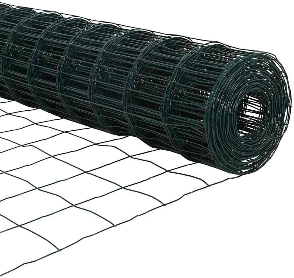 Euro tvora su smeigėmis 10 x 0,6 m PVC dengtas plienas Žalia