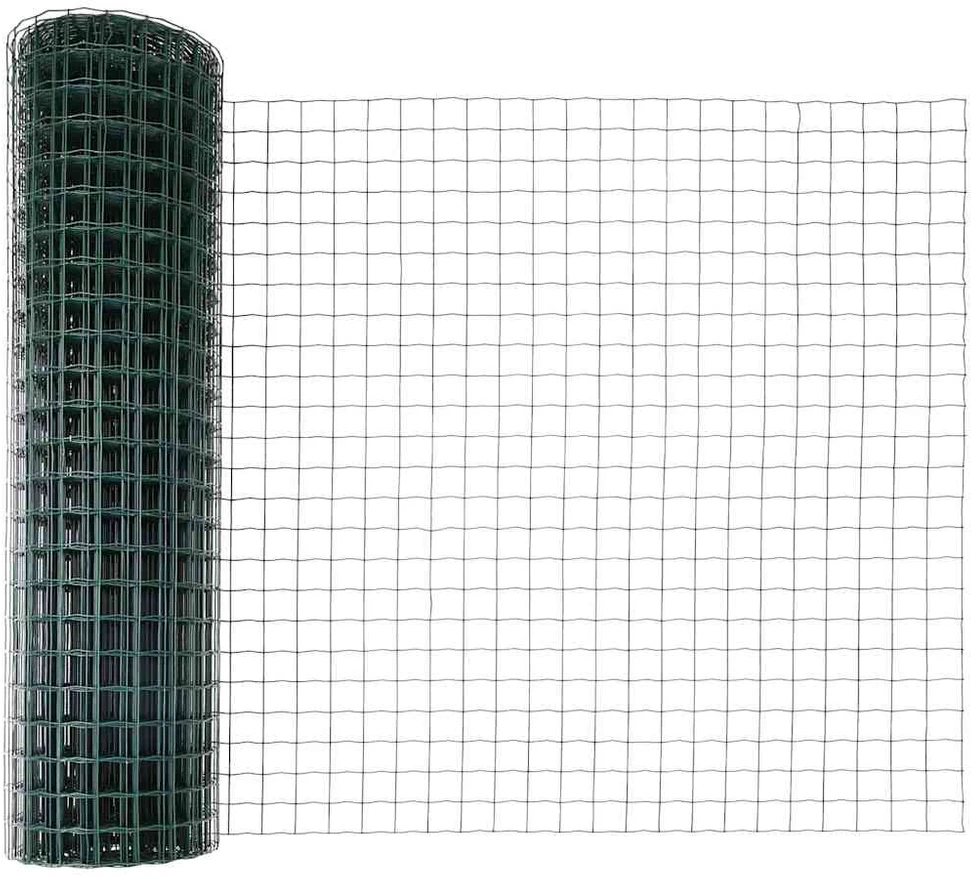 Euro tvora su smeigėmis 25 x 1 m PVC dengtas plienas Žalia