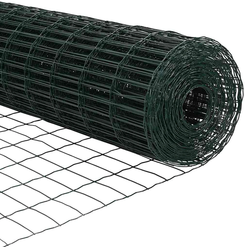 Euro tvora su smeigėmis 10 x 0,8 m PVC dengtas plienas Žalia