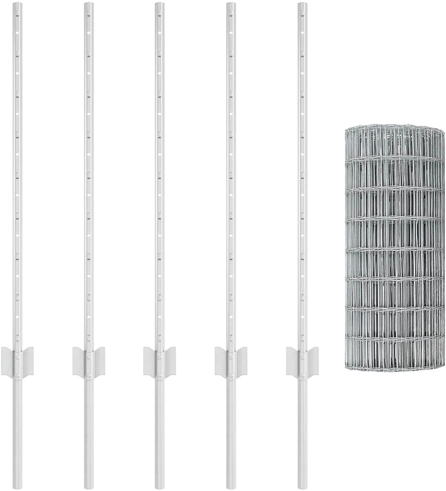 Euro tvoros su stulpu 10 x 0,8 m Galvanizuotas plienas