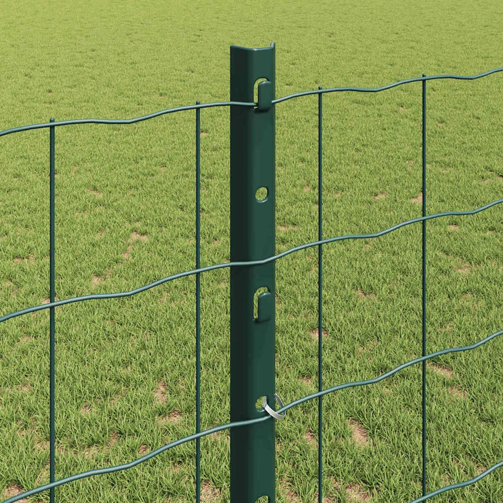 Euro tvoros su stulpu 10 x 1,2 m PVC dengtas plienas Žalia