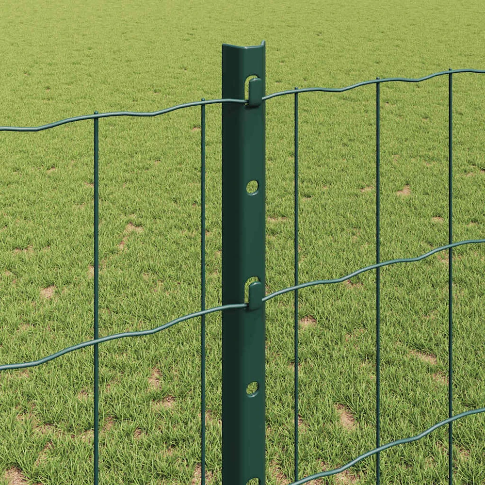 Euro tvoros su stulpu 10 x 1,2 m PVC dengtas plienas Žalia