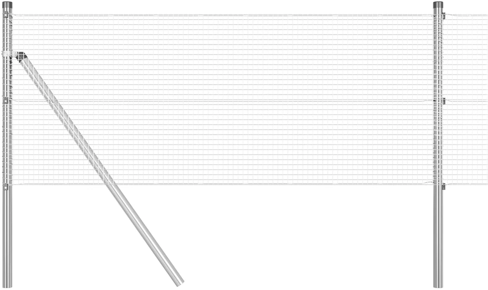 Suvirinto vielos tvoros 1000 x 80 cm Sidabro
