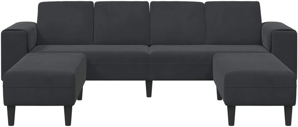 Svetainės sofa 3 vnt. Juoda