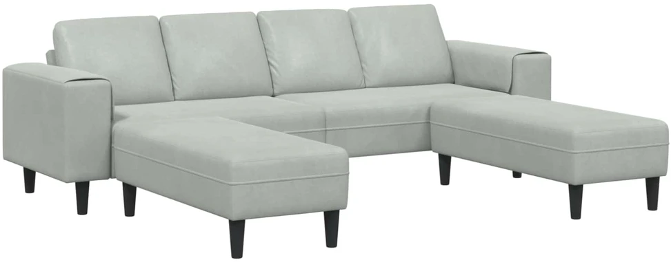 Svetainės sofa 3 vnt. Šviesiai pilka