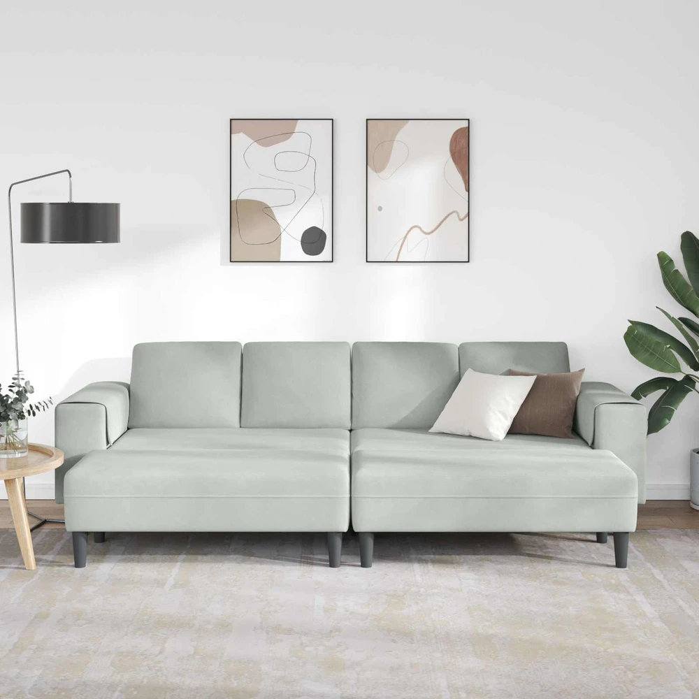 Svetainės sofa 3 vnt. Šviesiai pilka