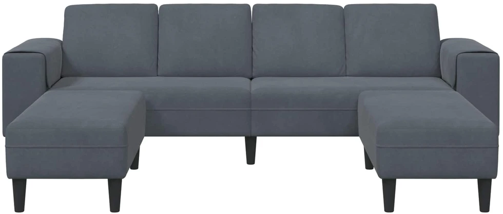 Svetainės sofa 3 vnt. Tamsiai pilka