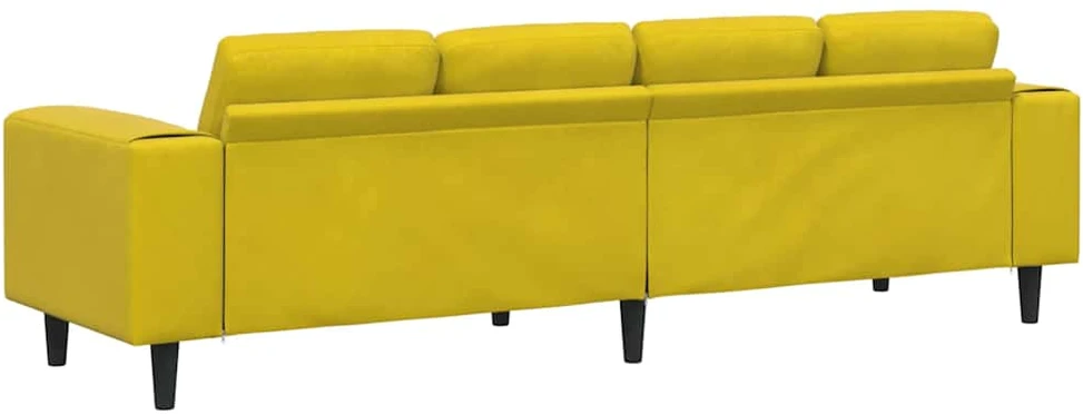 Svetainės sofa Geltona 250 x 77 x 76 cm