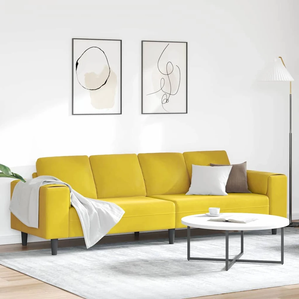 Svetainės sofa Geltona 250 x 77 x 76 cm