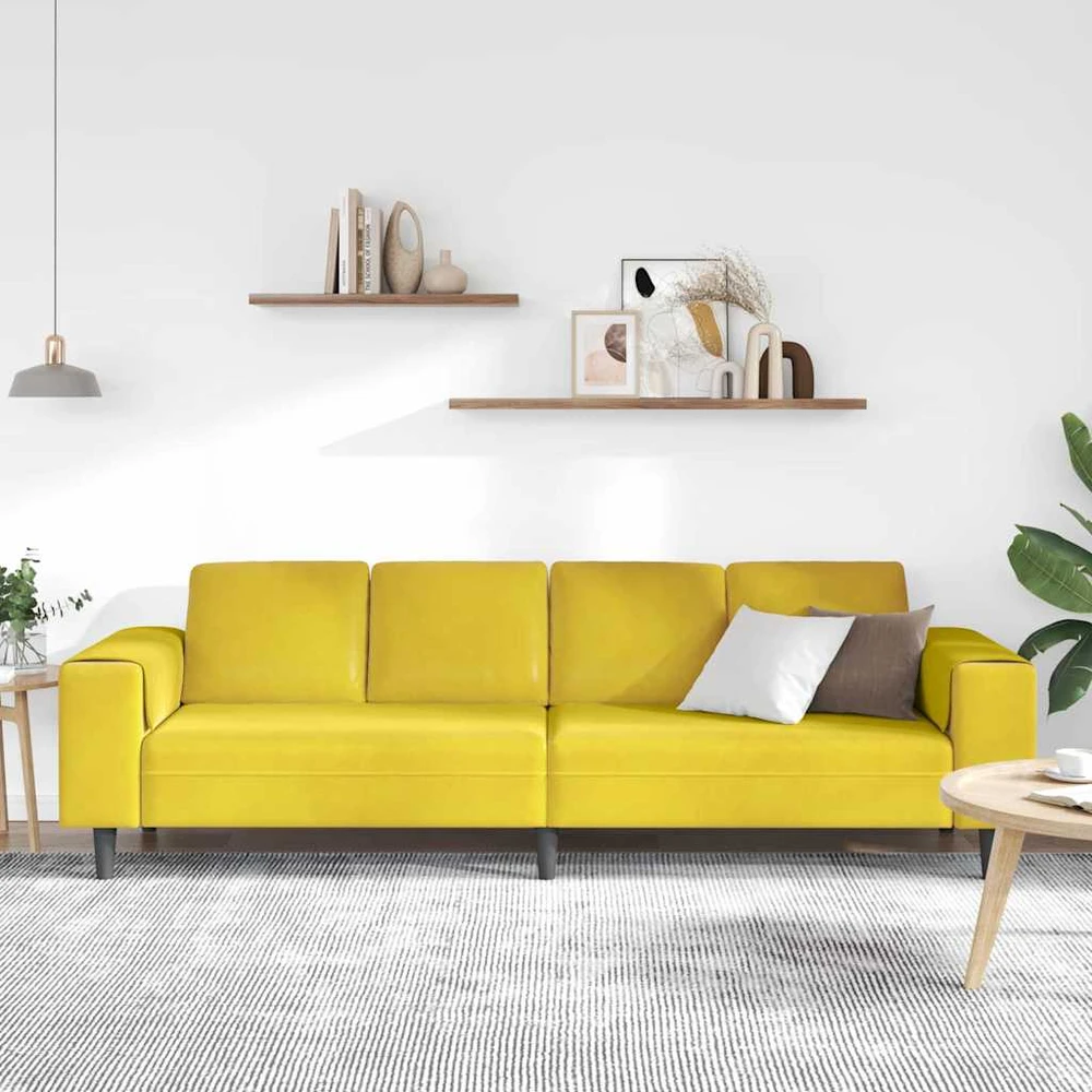 Svetainės sofa Geltona 250 x 77 x 76 cm