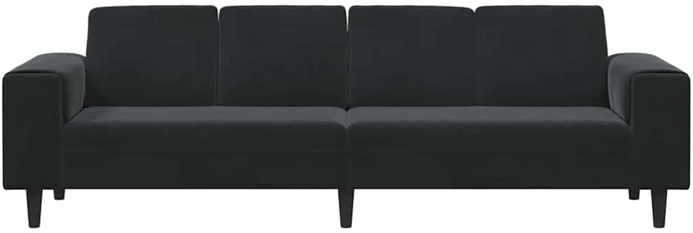 Svetainės sofa Juoda 250 x 77 x 76 cm