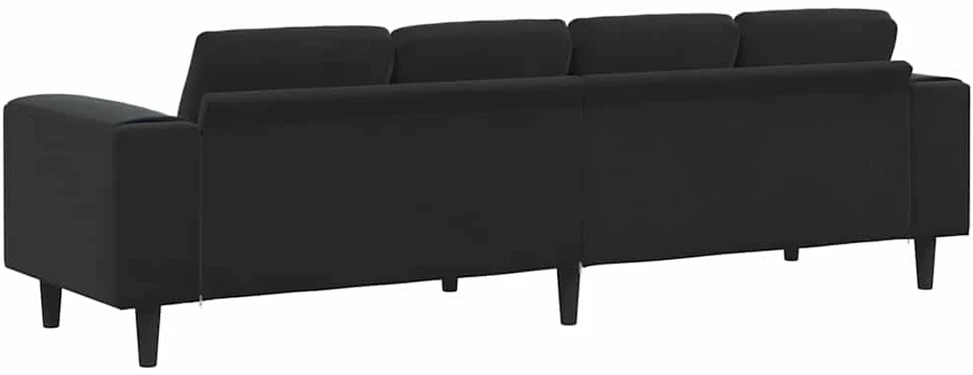 Svetainės sofa Juoda 250 x 77 x 76 cm