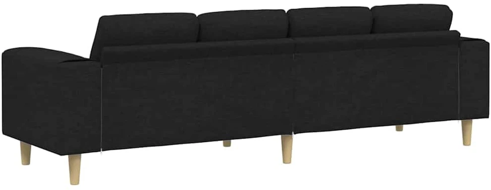 Svetainės sofa Juoda 250 x 77 x 76 cm Poliesteris