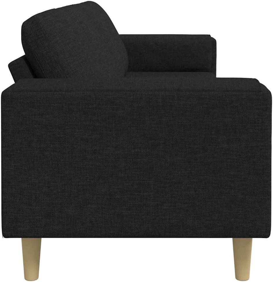 Svetainės sofa Juoda 250 x 77 x 76 cm Poliesteris