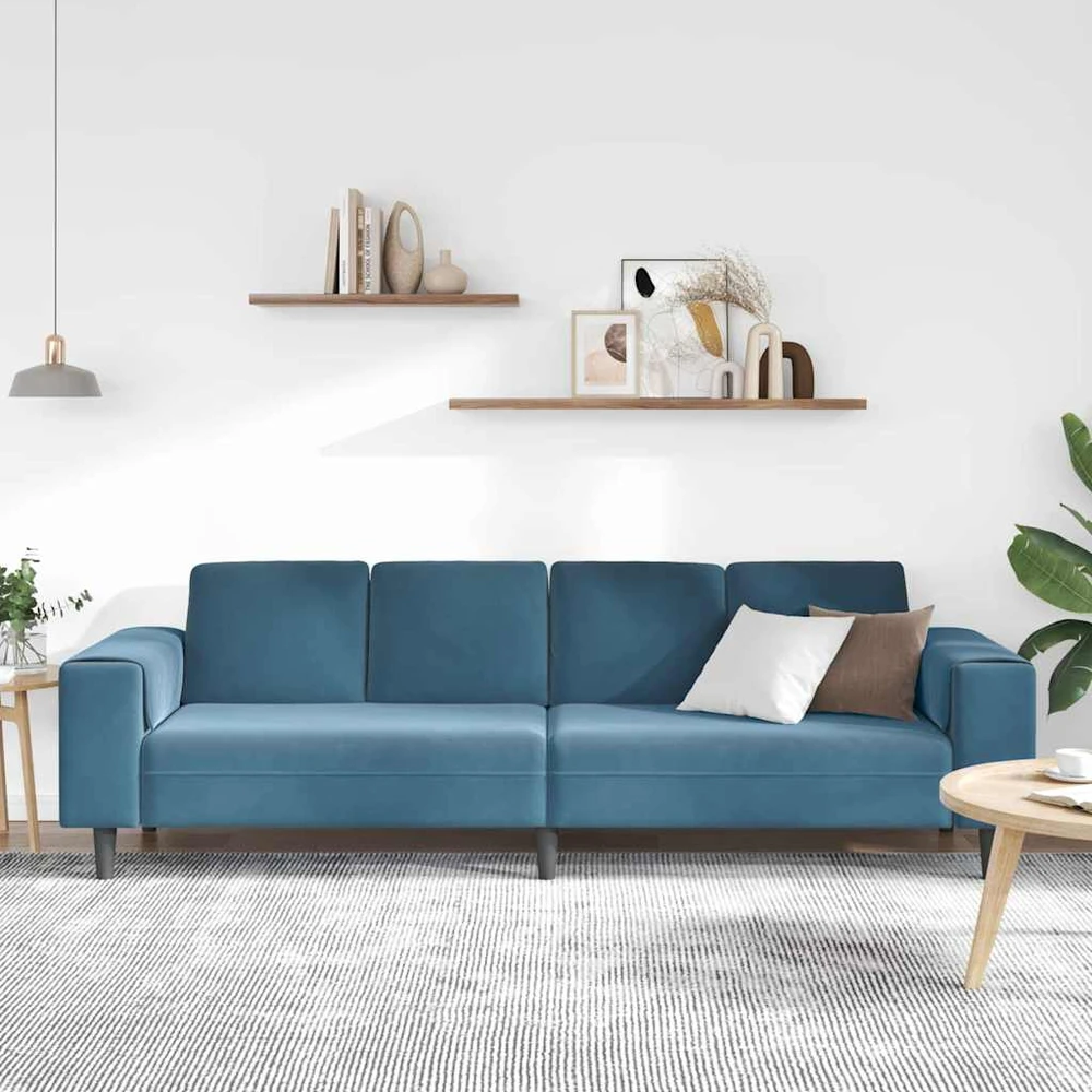 Svetainės sofa Mėlyna 250 x 77 x 76 cm